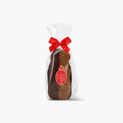 Zakje Sint Speculaas gedipt in chocolade