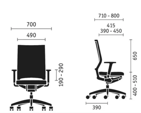 Ergonomische bureaustoel quarterback